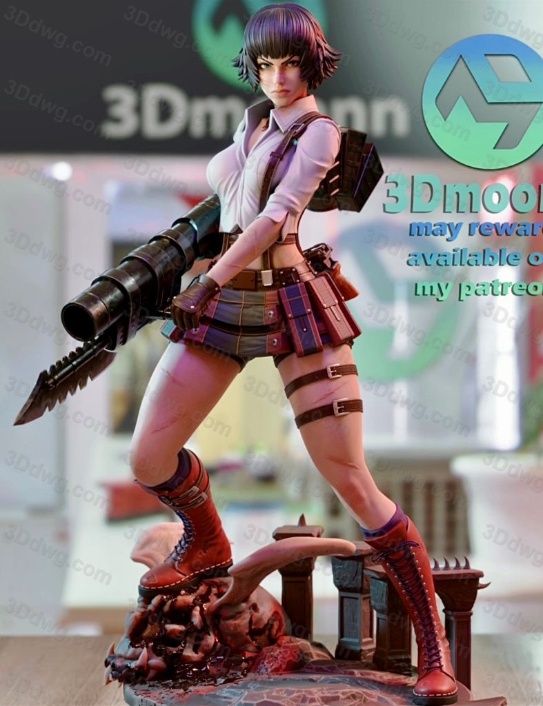 3Dmoonn 鬼泣 蕾蒂-P站图纸收藏馆