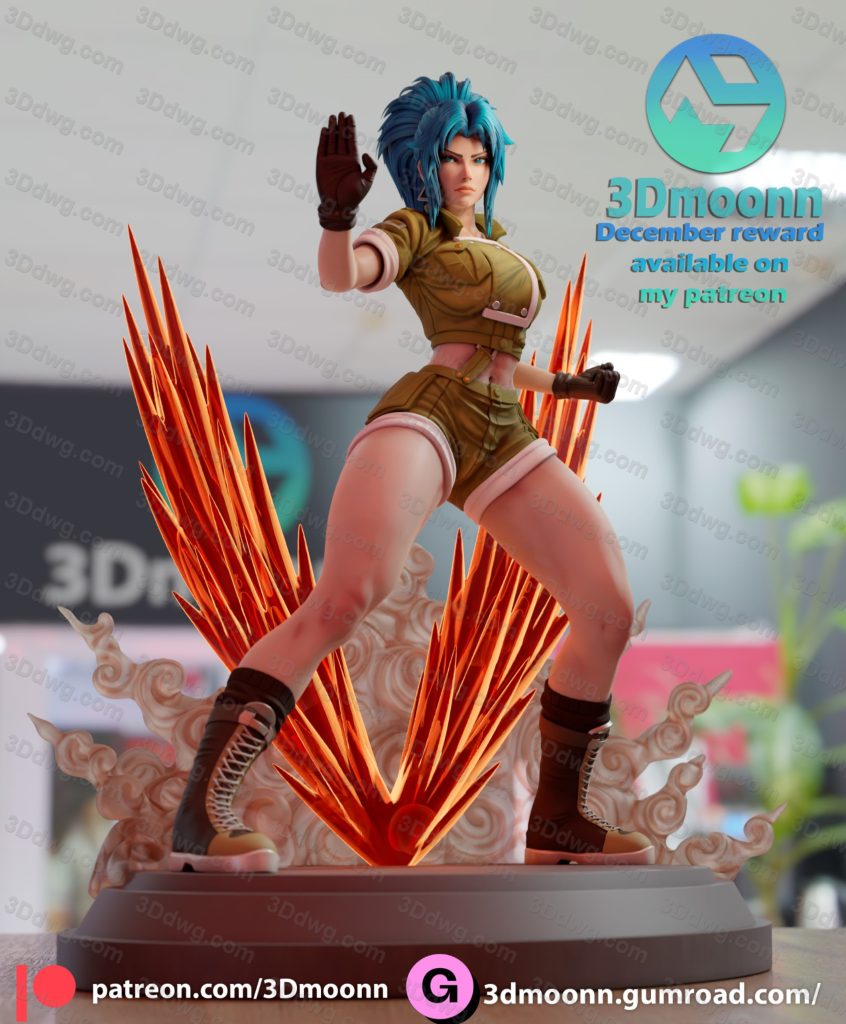 图片[4]-3Dmoonn KOF 拳皇 莉安娜·哈迪兰-P站图纸收藏馆