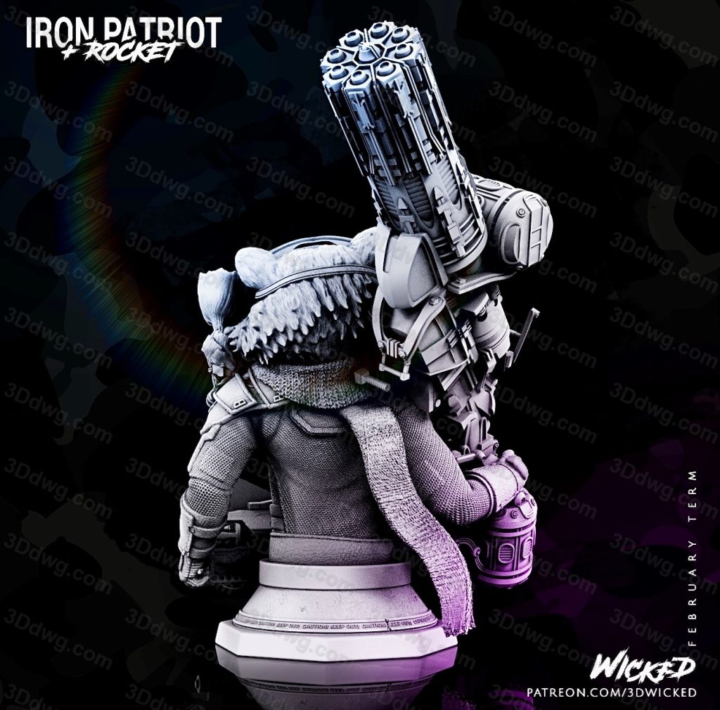 图片[4]-3DWicked 漫威 银河护卫队 火箭浣熊-P站图纸收藏馆