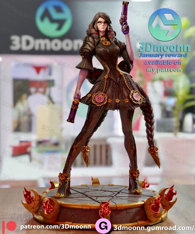 3Dmoonn 猎天使魔女 贝优妮塔-P站图纸收藏馆