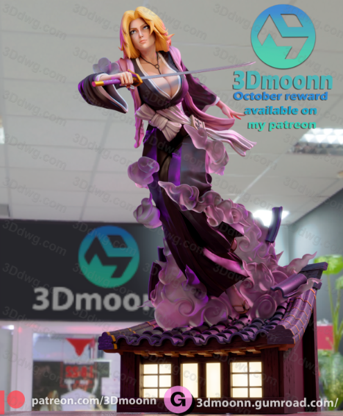 图片[4]-3Dmoonn 死神 松本乱菊-P站图纸收藏馆