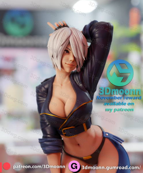 图片[2]-3Dmoonn KOF 拳皇 安琪儿-P站图纸收藏馆