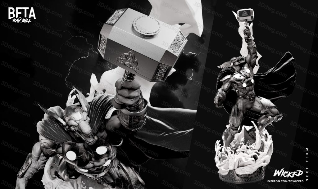 图片[3]-3DWicked 漫威 马面雷神-P站图纸收藏馆