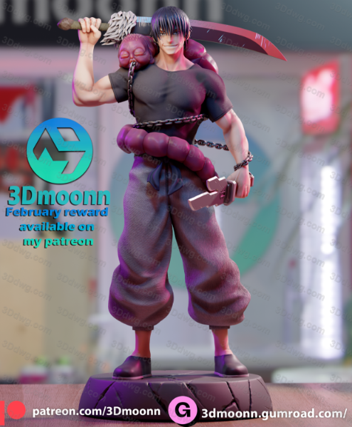 图片[3]-3Dmoonn 咒术回战 伏黑甚尔-P站图纸收藏馆