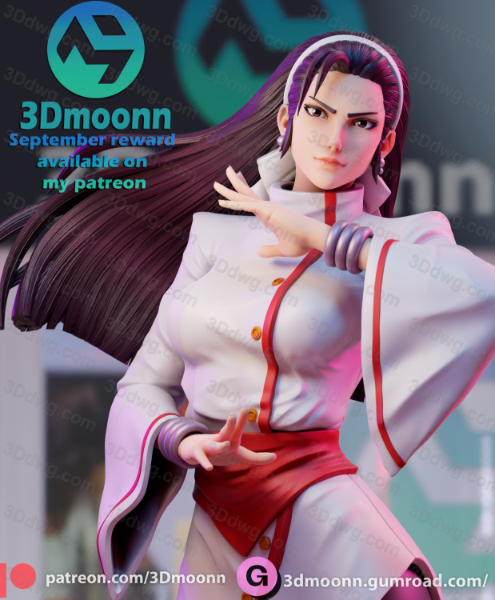 图片[3]-3Dmoonn KOF 拳皇神乐千鹤-P站图纸收藏馆