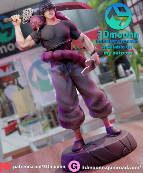 图片[5]-3Dmoonn 咒术回战 伏黑甚尔-P站图纸收藏馆