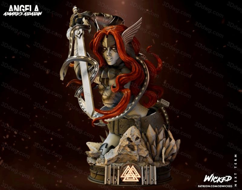 3DWicked 漫威 仙宫刺客 安吉拉-P站图纸收藏馆