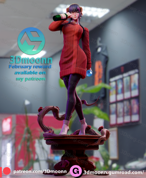 图片[2]-3Dmoonn 间谍过家家 约尔·福杰-P站图纸收藏馆