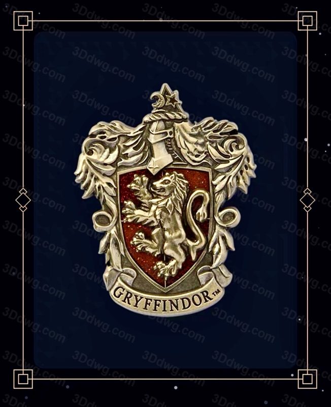 3DWicked 哈利波特 格兰芬多学院盾标-P站图纸收藏馆