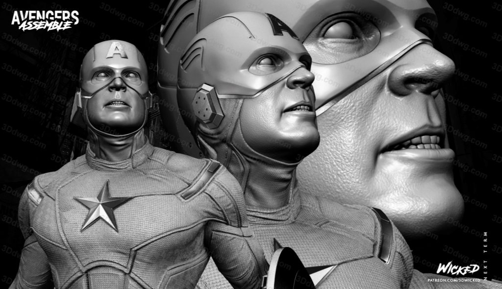 图片[2]-3DWicked 漫威 复联 美国队长 史蒂文·罗杰斯-P站图纸收藏馆