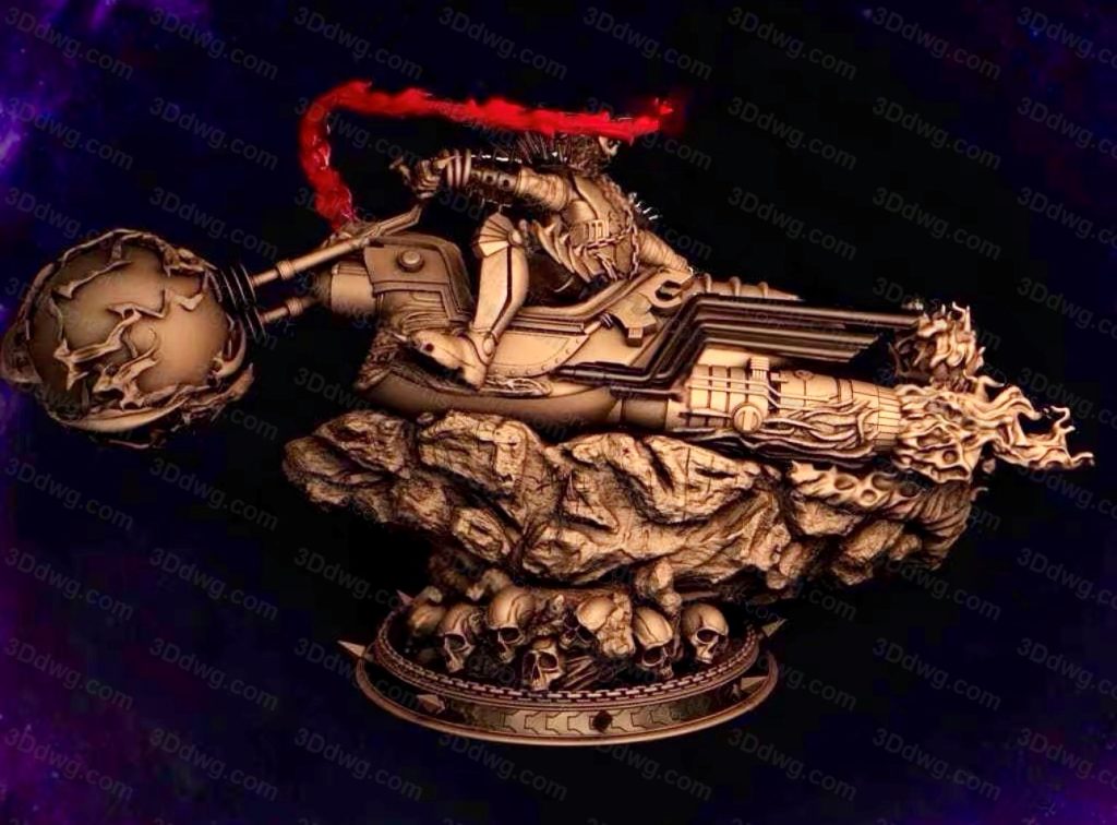 图片[2]-3DWicked 漫威 恶灵骑士 灵魂战车-P站图纸收藏馆