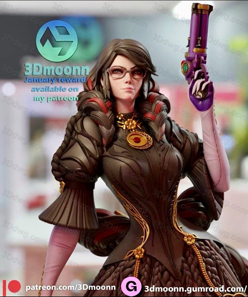 图片[2]-3Dmoonn 猎天使魔女 贝优妮塔-P站图纸收藏馆