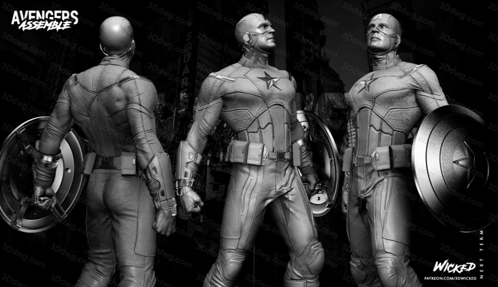 图片[3]-3DWicked 漫威 复联 美国队长 史蒂文·罗杰斯-P站图纸收藏馆