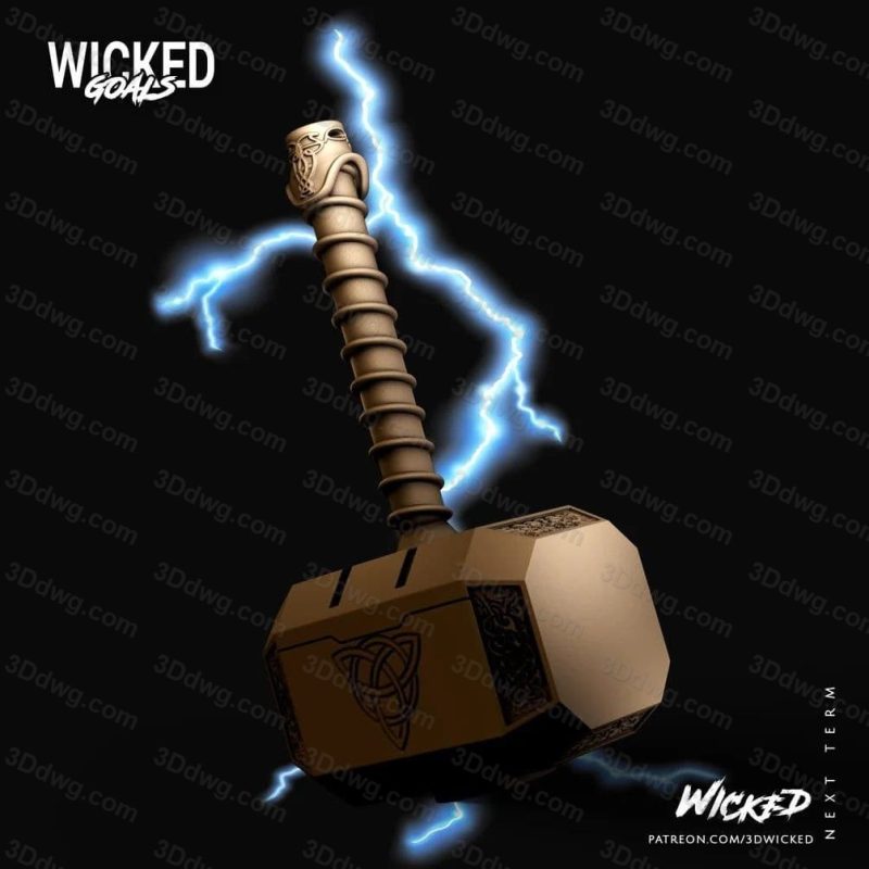 3DWicked 漫威 雷神之锤-P站图纸收藏馆