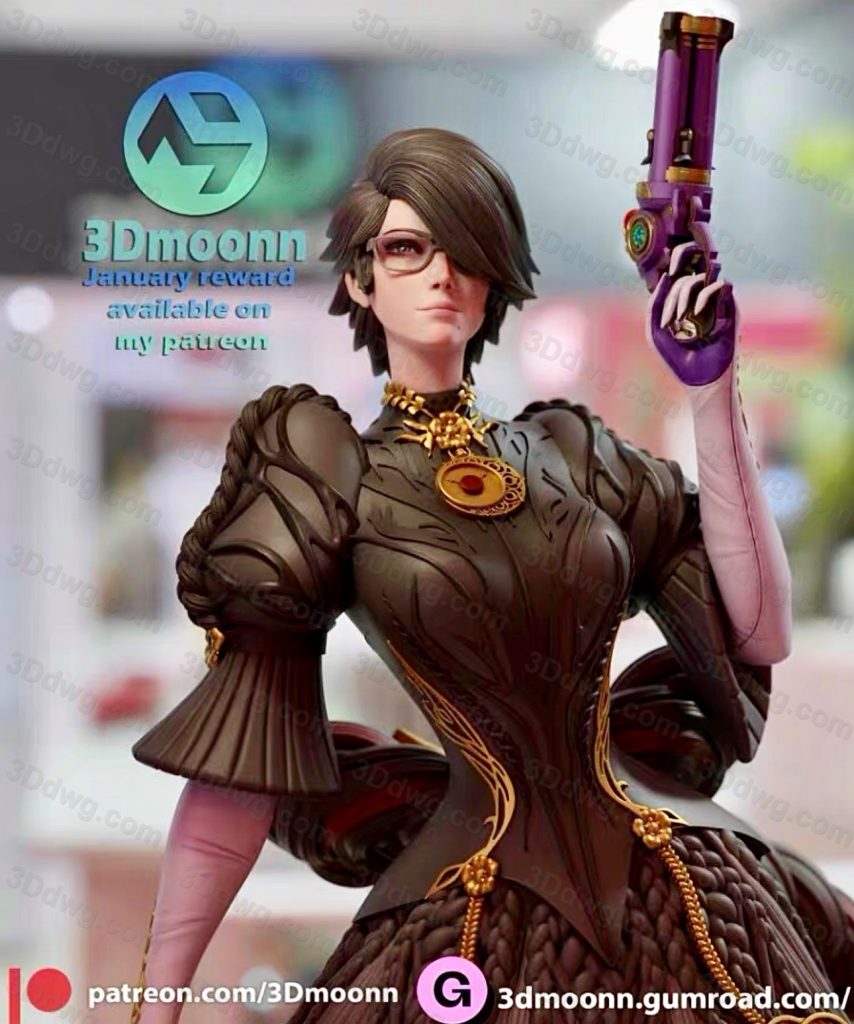 图片[3]-3Dmoonn 猎天使魔女 贝优妮塔-P站图纸收藏馆