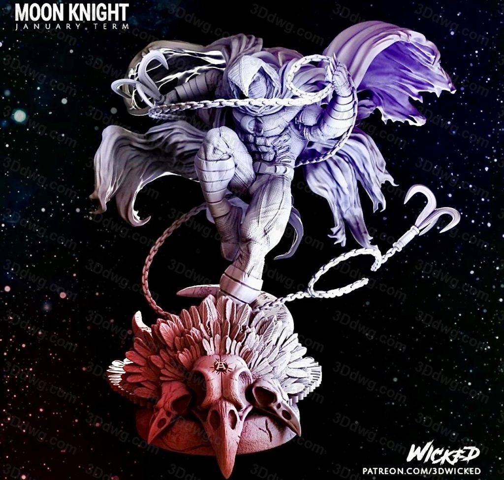 3DWicked 漫威 月光骑士-P站图纸收藏馆