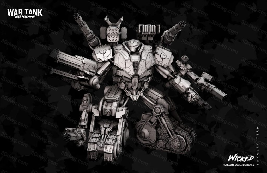 图片[1]-3DWicked 漫威 战争坦克-P站图纸收藏馆