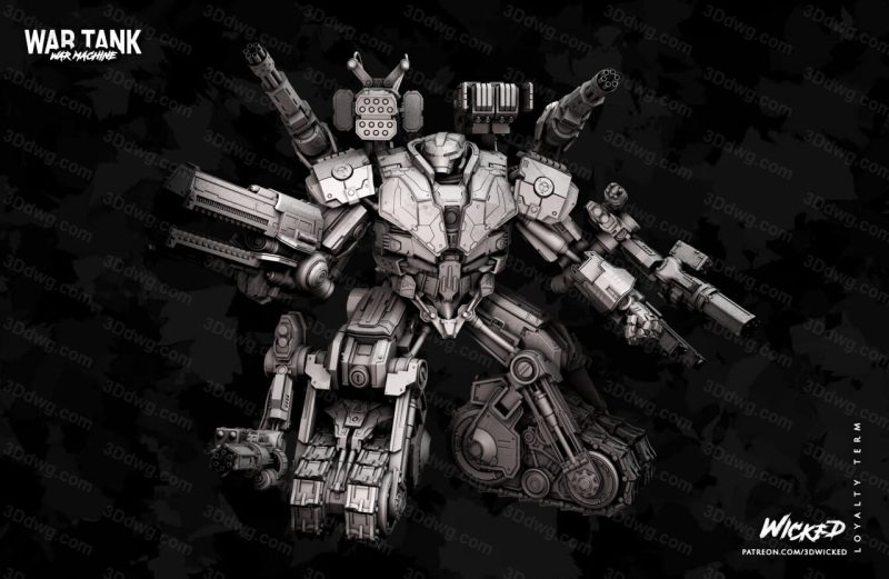 3DWicked 漫威 战争坦克-P站图纸收藏馆