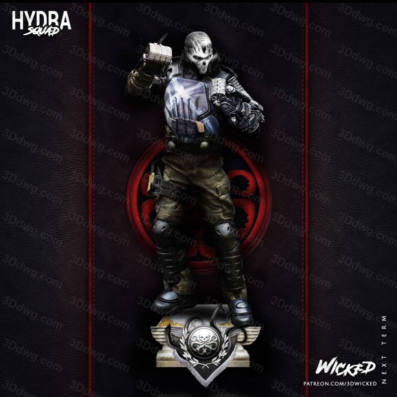 3DWicked 漫威 美国队长 交叉骨-P站图纸收藏馆