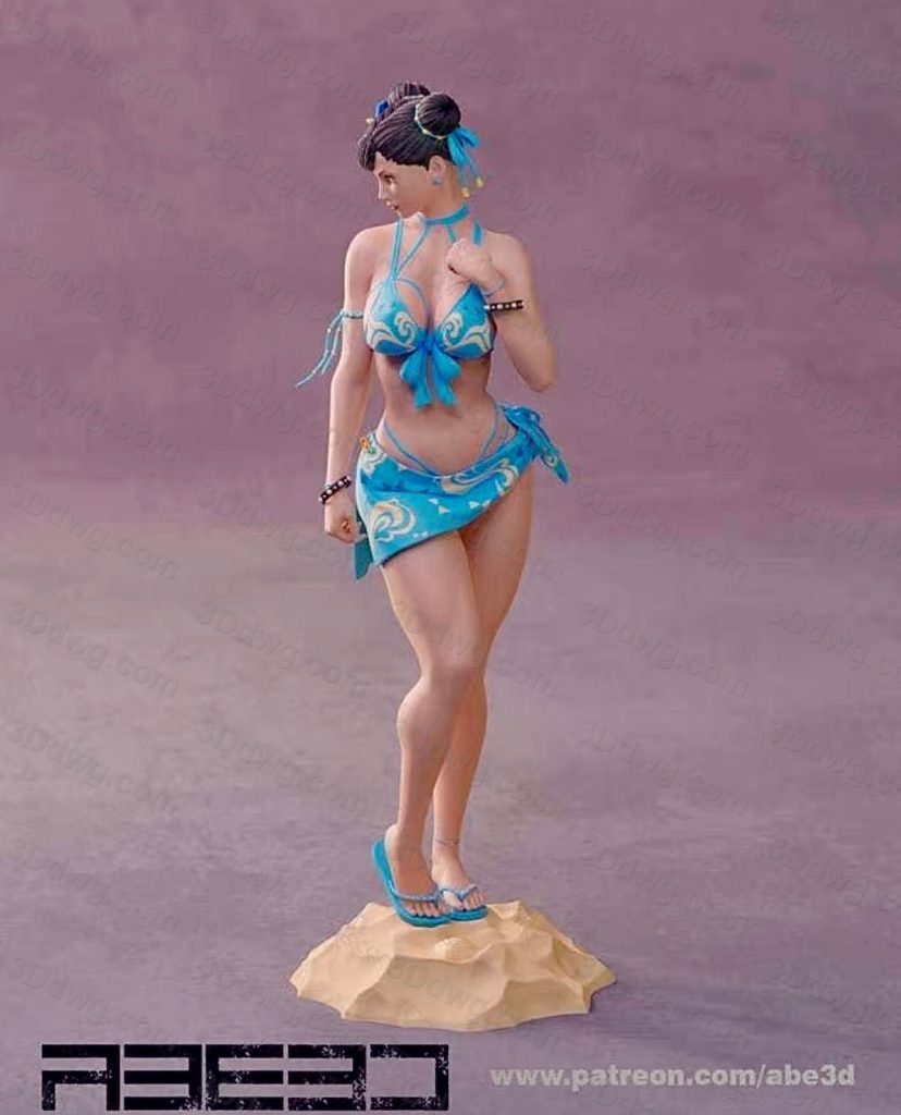 图片[4]-ABE3D 街头霸王 穿比基尼的春丽-P站图纸收藏馆