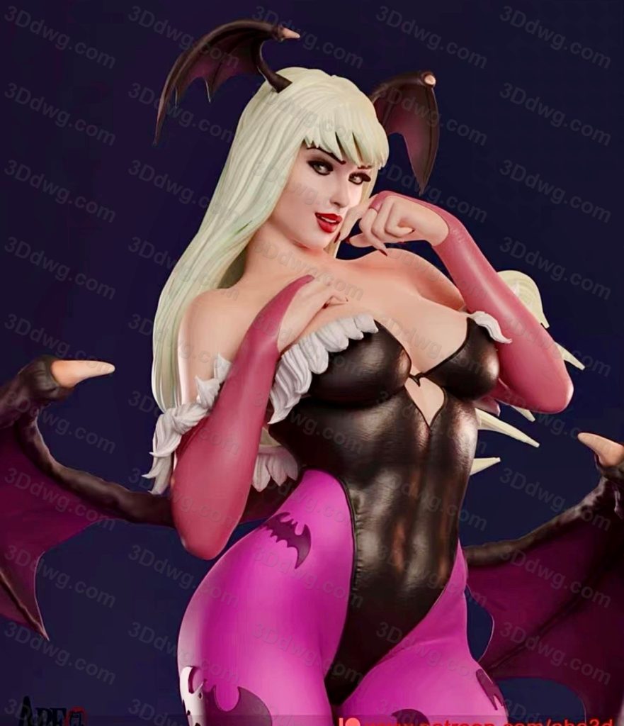 图片[2]-ABE3D 恶魔战士 莫莉卡·安斯兰特-P站图纸收藏馆