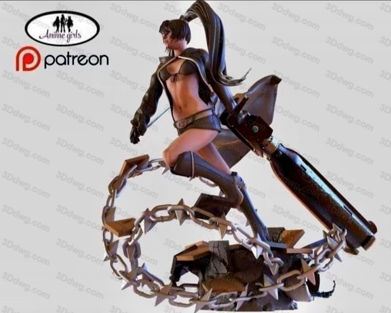 ANIME GIRLS 黑岩射手 黑衣真陶-P站图纸收藏馆