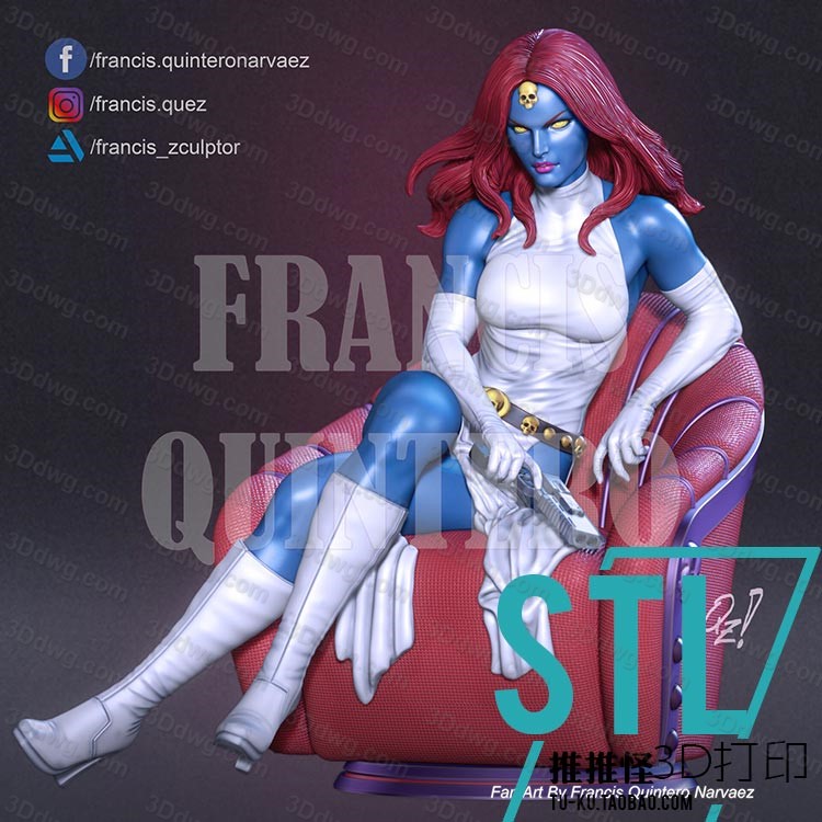 Francis Quez 漫威 X战警 魔形女-P站图纸收藏馆