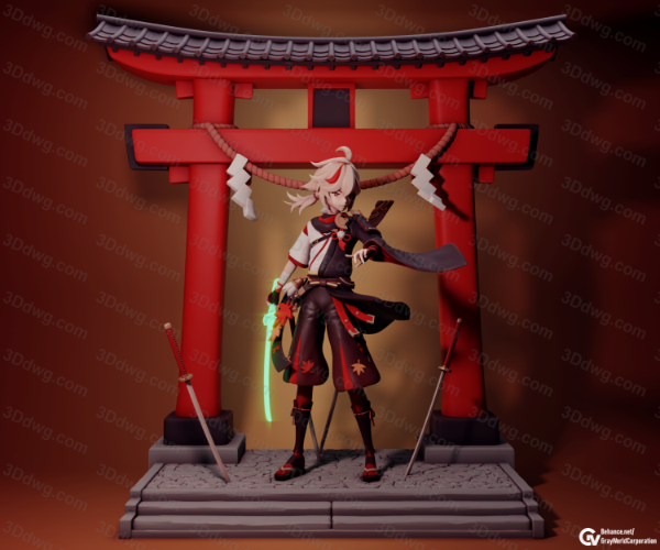 图片[2]-GrayWorld 原神 浪人武士枫原万叶-P站图纸收藏馆