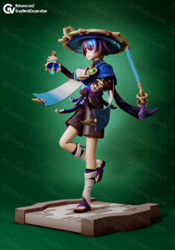 GrayWorld 原神 流浪者-P站图纸收藏馆