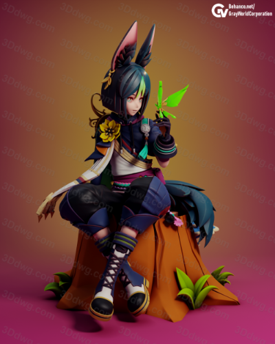 GrayWorld 原神 巡林官提纳里-P站图纸收藏馆