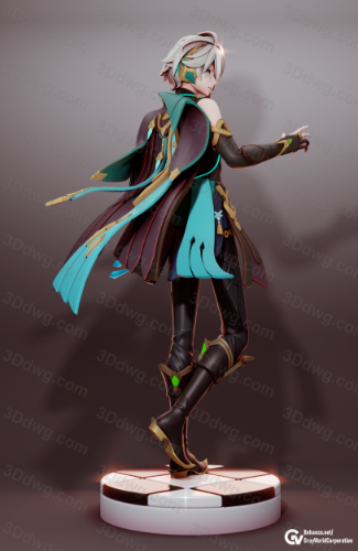 GrayWorld 原神 学者 艾尔海森-P站图纸收藏馆