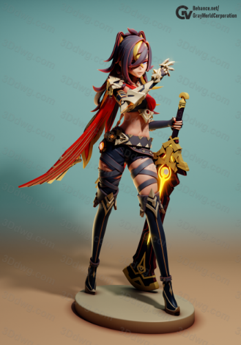 GrayWorld 原神 雇佣兵 迪希雅-P站图纸收藏馆