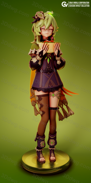 GrayWorld 原神 巡林员科莱-P站图纸收藏馆