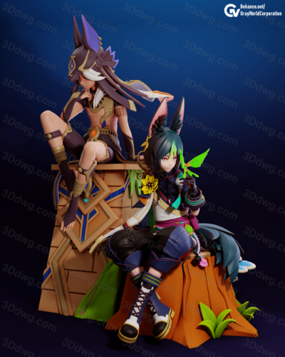 GrayWorld 原神 提纳里和赛诺-P站图纸收藏馆