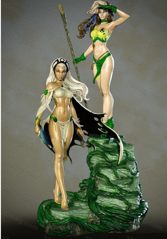 Francis Quez 漫威 X战警 暴风女和罗刹女-P站图纸收藏馆