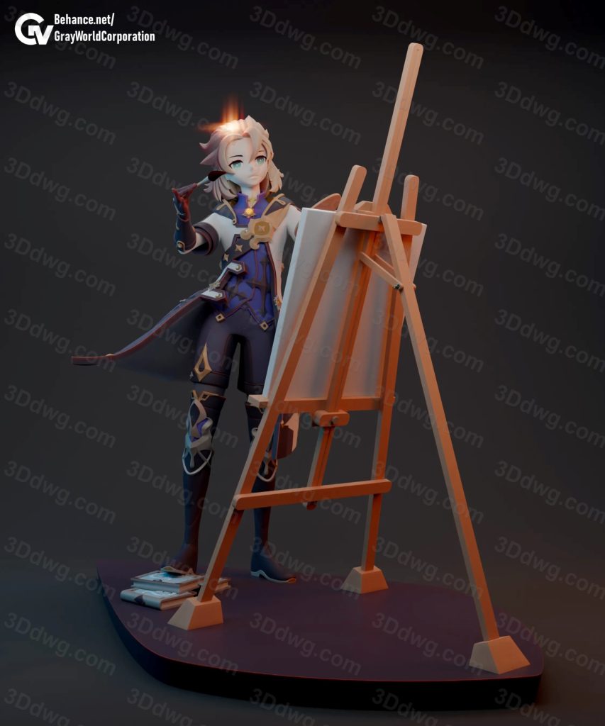 GrayWorld 原神 炼金术师 阿贝多·克莱因普林茨-P站图纸收藏馆