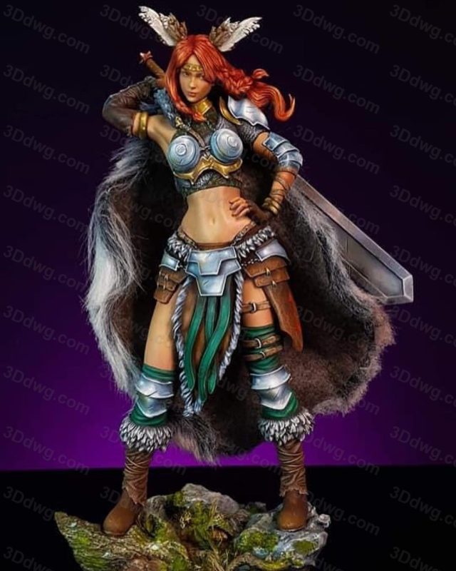 BrunoArt3D 女战士-P站图纸收藏馆