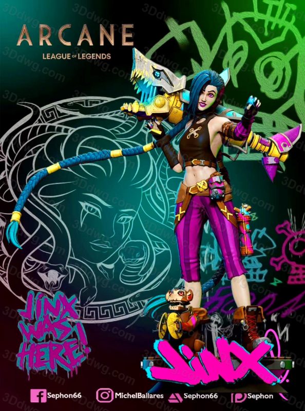 Geek MB 英雄联盟 暴走萝莉·金克丝-P站图纸收藏馆