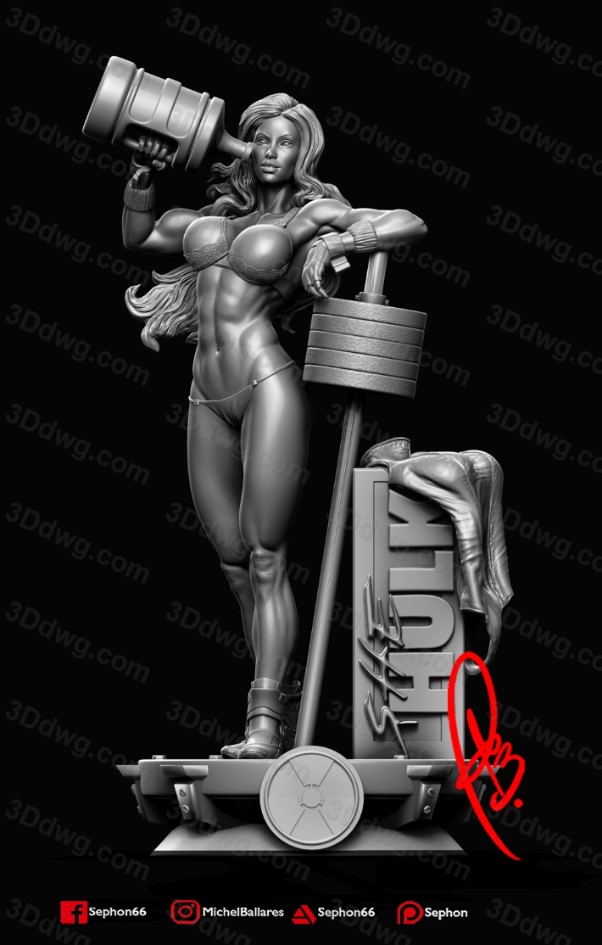 Geek MB 漫威 绿巨人 女浩克-P站图纸收藏馆