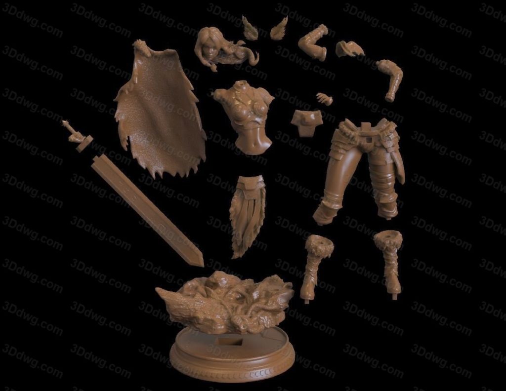 图片[3]-BrunoArt3D 女战士-P站图纸收藏馆