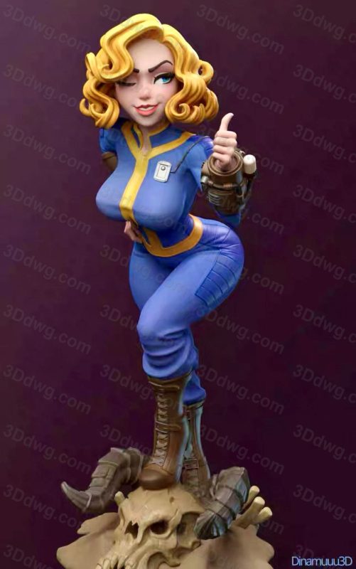 Dinamuuu 3D 辐射 Vault Girl-P站图纸收藏馆
