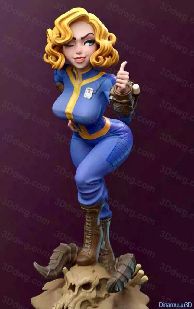 Dinamuuu 3D 辐射 Vault Girl-P站图纸收藏馆