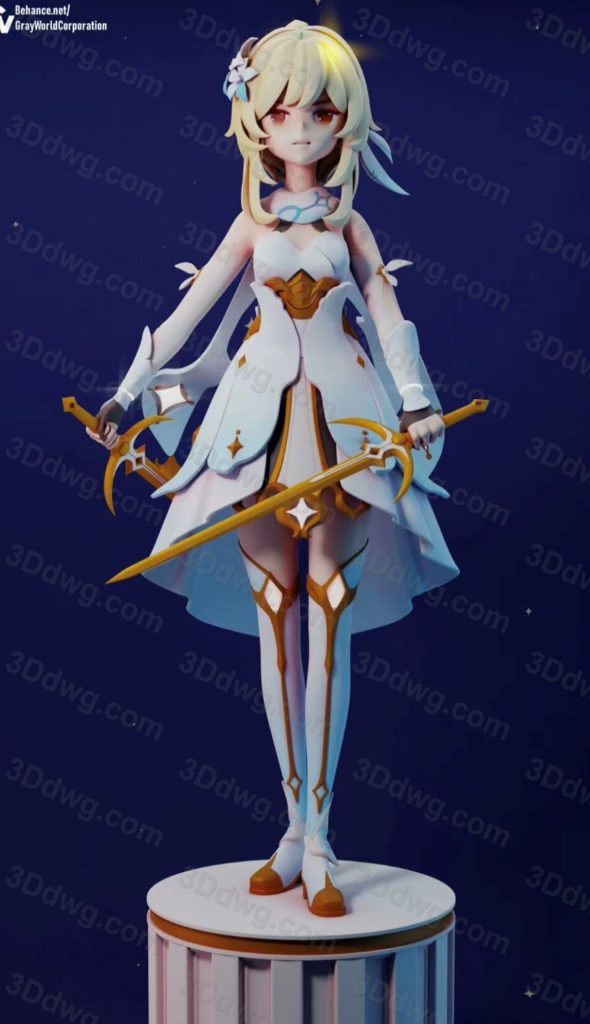 GrayWorld 原神 旅行者 荧-P站图纸收藏馆