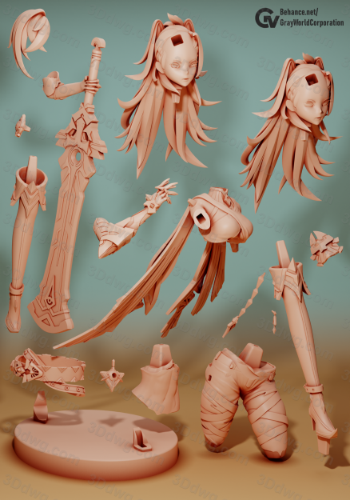 图片[2]-GrayWorld 原神 雇佣兵 迪希雅-P站图纸收藏馆