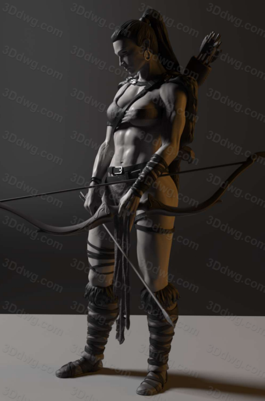 Gsculpt 野蛮人弓箭手卢塔尼亚-P站图纸收藏馆