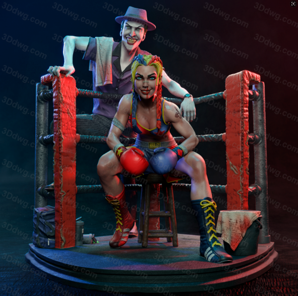 Cardoso DC漫画 哈莉·奎茵和Mr.J-P站图纸收藏馆