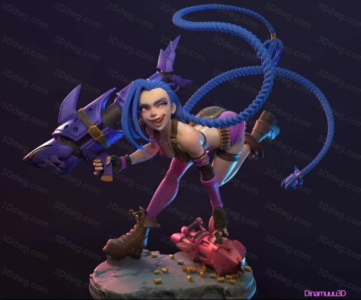 Dinamuuu 3D 英雄联盟 暴走萝莉 金克丝-P站图纸收藏馆