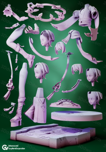 图片[2]-GrayWorld 原神 流浪者-P站图纸收藏馆