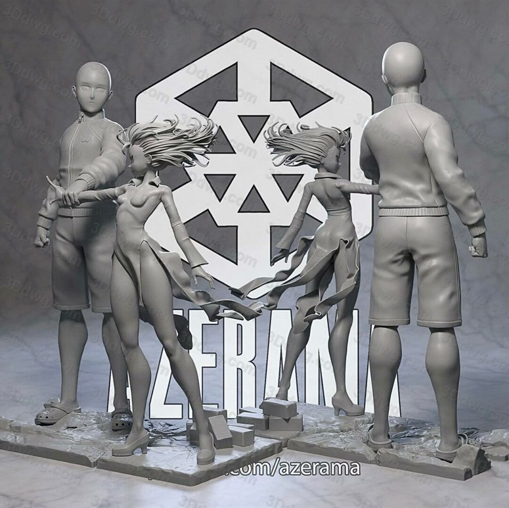 图片[2]-Azerama 一拳超人 埼玉和龙卷-P站图纸收藏馆