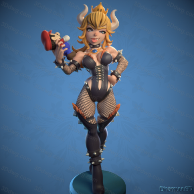 Dinamuuu 3D 超级马里奥 库巴公主-P站图纸收藏馆